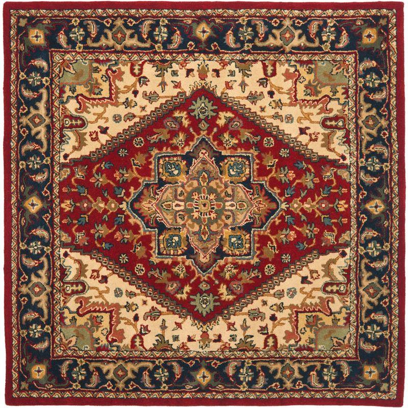 Heritage HG625 Handmade Area Rug - 6'x6' - Red - Safavieh
