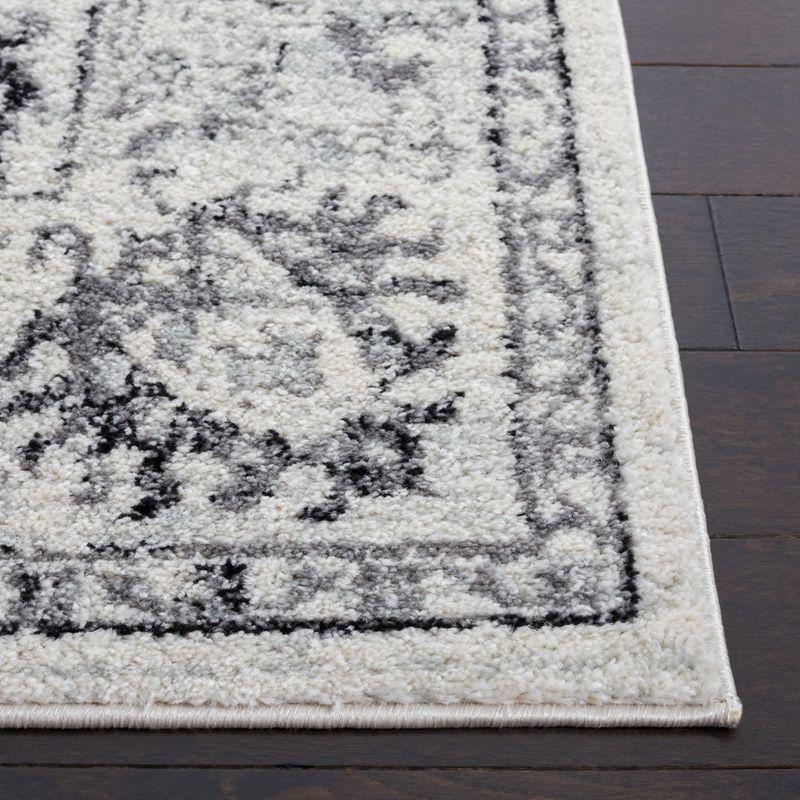 Ivory Elegance 63'' Rectangular Hand-Knotted Area Rug