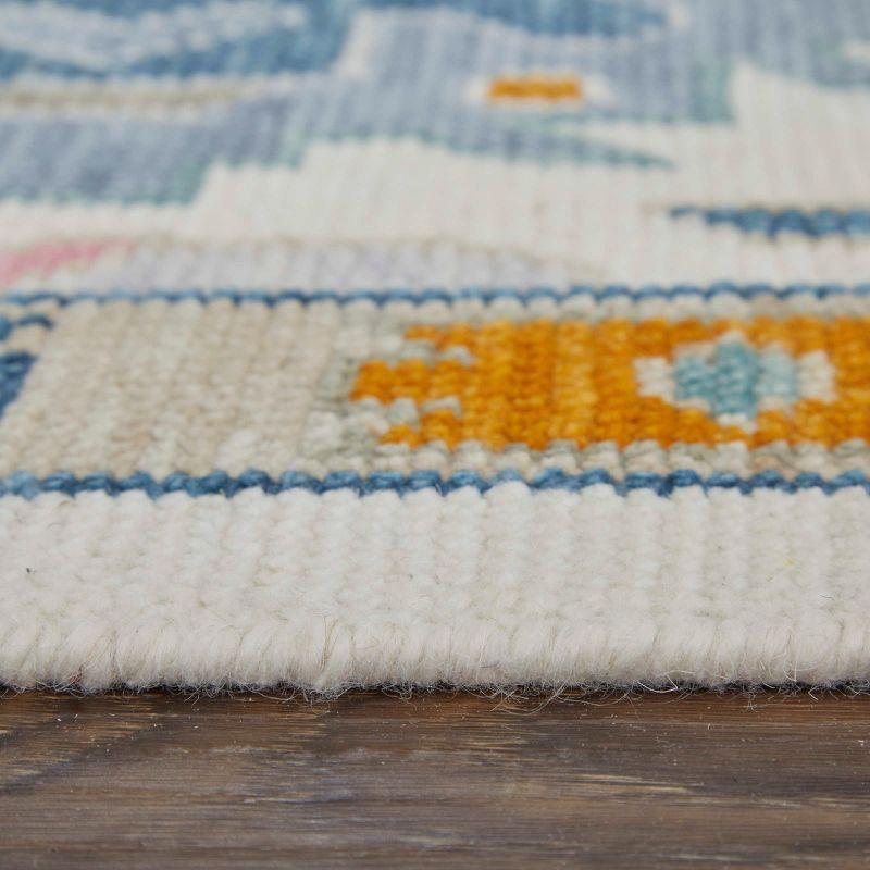 Karina Transitional Floral & Botanical Ivory/Blue/Pink Area Rug