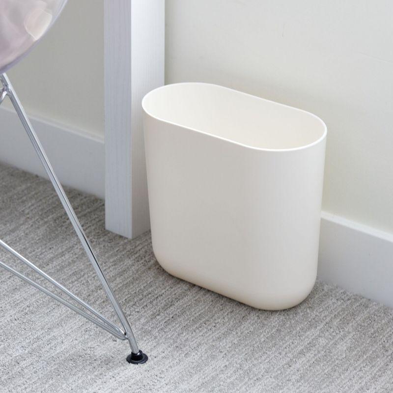 iDESIGN Recycled Plastic Slim Oval Waste Basket The Cade Collection