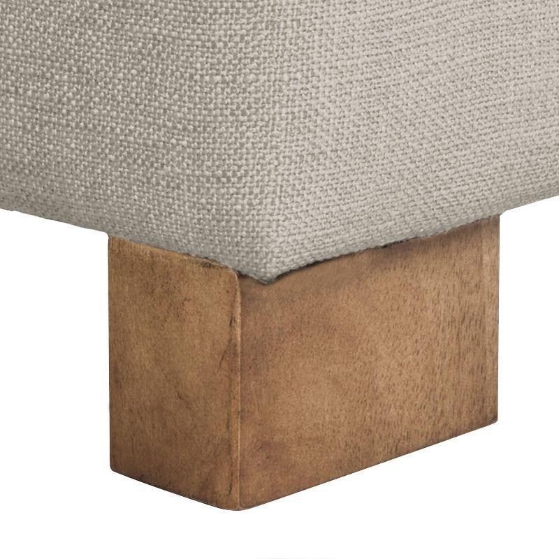 Classic Large Tufted Storage Bench Light Gray - HomePop: Upholstered Ottoman, Bedroom & Entryway Seating