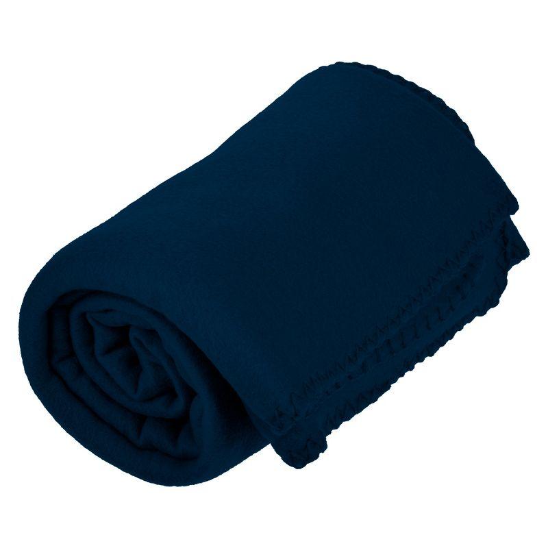 Imperial Home Cozy Comfort 50 x 60 Inch Cozy Fleece Throw Blanket (Set of 12)