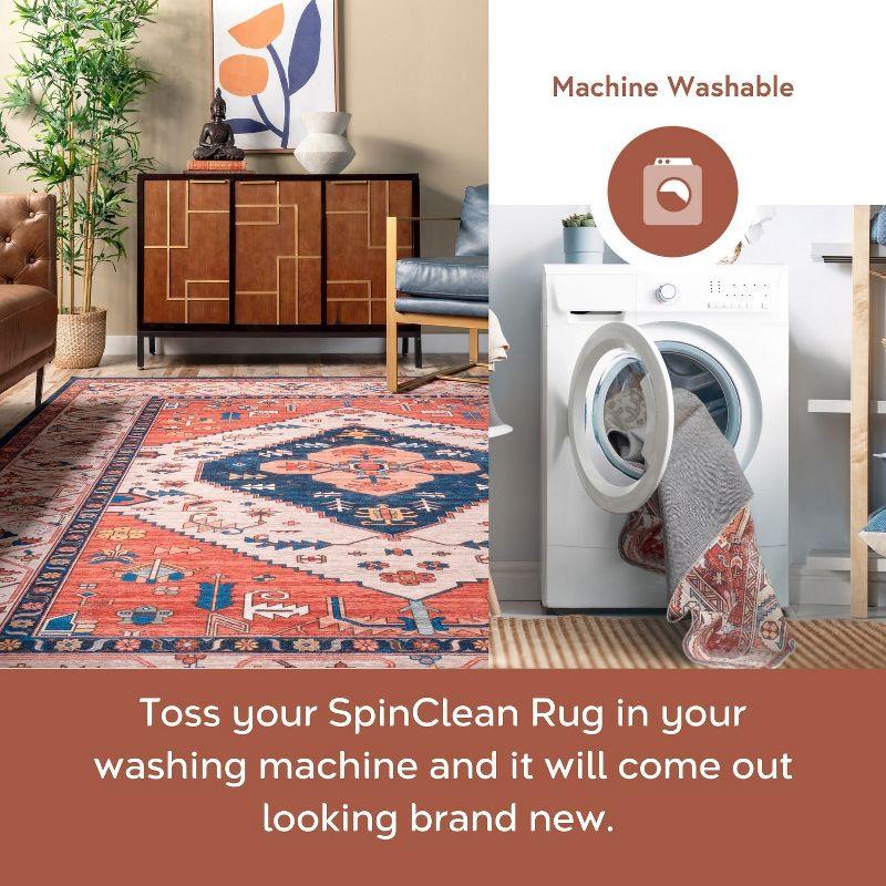 Nuloom Carolyn Pet Friendly Machine Washable Motif Area Rug, 3' x 5', Rust