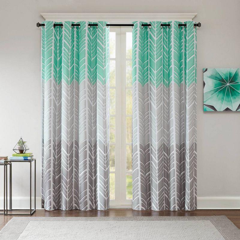 50"x84" Amanda Printed Blackout Window Curtain Panel