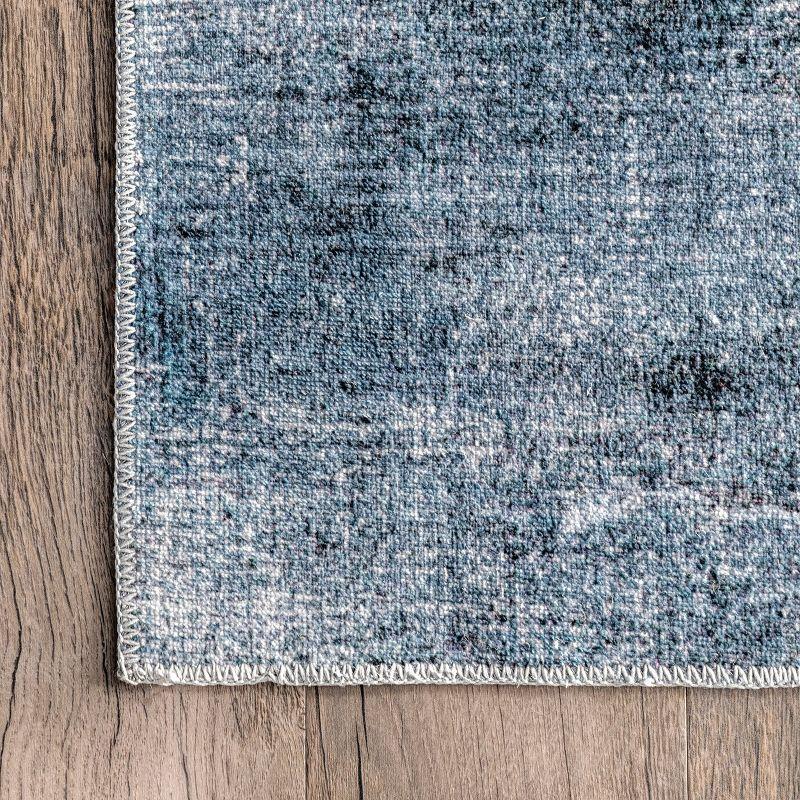 Nuloom Katia Modern Abstract Pet Friendly Machine Washable Area Rug, 5' x 8', Blue