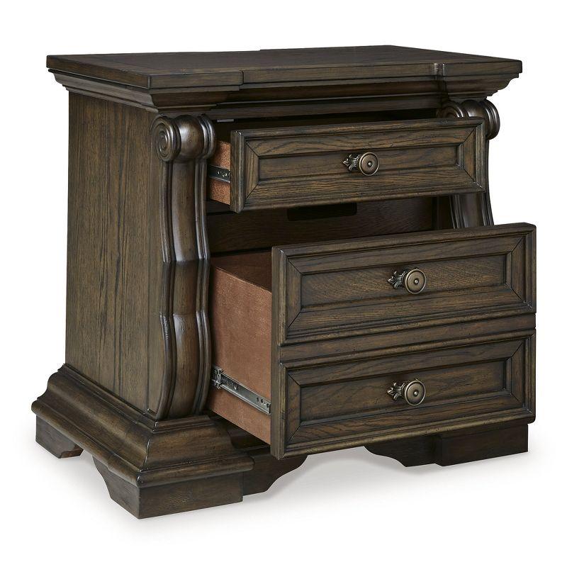 Signature Design by Ashley Maylee 2 Drawer Nightstand with USB Ports, Brown