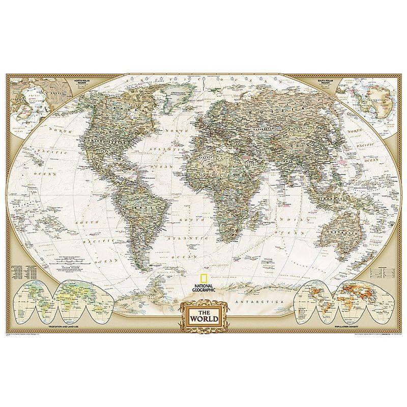 National Geographic World and United States Executive, Poster Size, Map Pack Bundle, 36" x 24"