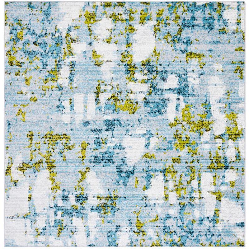 Trent Austin Design® Hollman Abstract Teal/Green/White Area Rug
