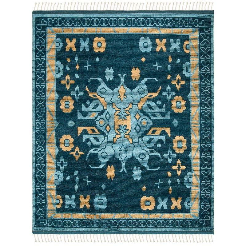 Kenya KNY112 Hand Knotted Area Rug - Blue/Gold - 8'x10' - Safavieh.