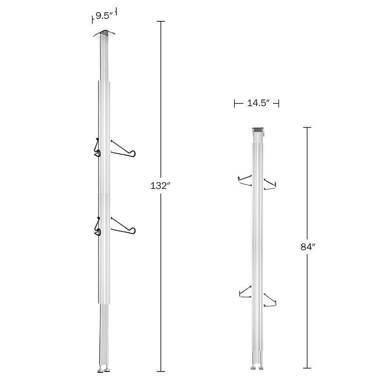 Leisure Sports Aluminum Bike Storage Rack with Tension Mount for Two Bicycles