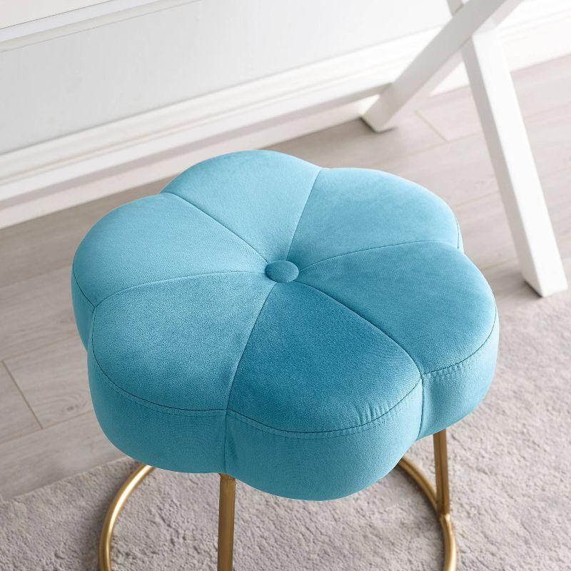 Ciara Flower Cushioned Vanity Stool