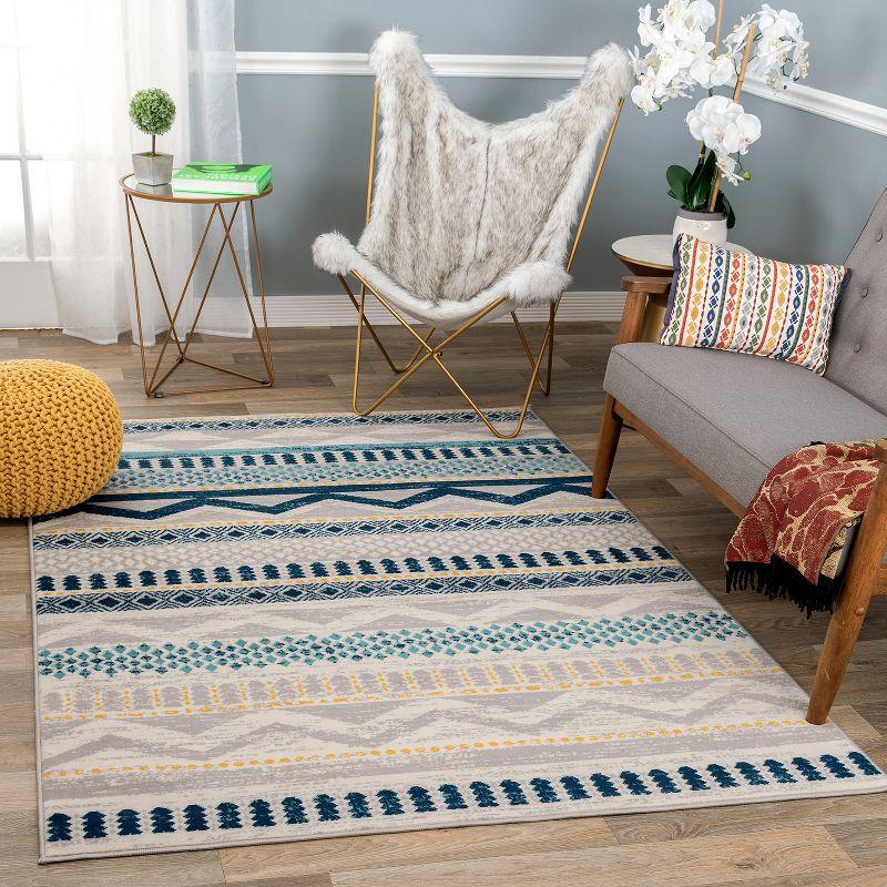 World Rug Gallery Boho Geometric Area Rug