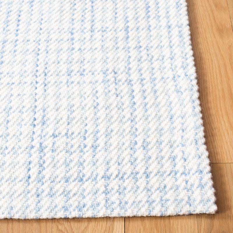 Marbella Blue and Ivory Handwoven Wool Area Rug 3' x 5'