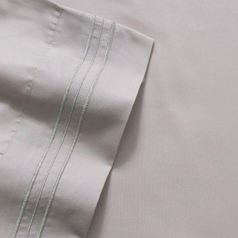 5 Piece Sheet Set, Ultra Soft 1800 Series Collection - Split King, Silver
