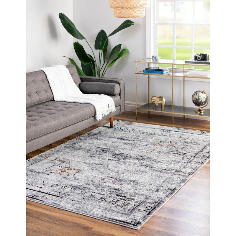 Unique Loom Finsbury Collection Area Rug - Charlotte (7'  x 10' Rectangle Multi/Gray)