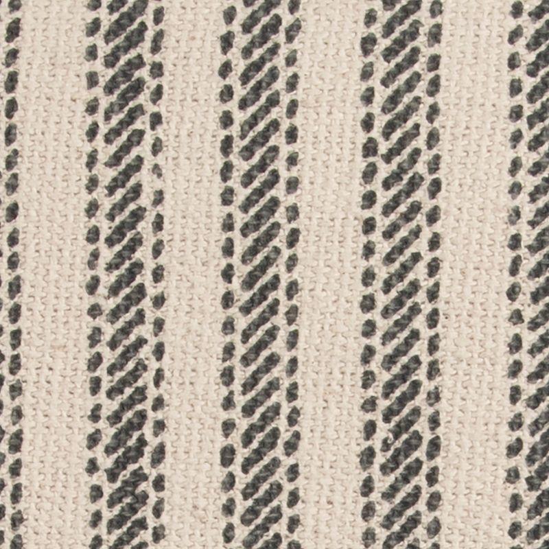 20"x20" Oversize Ticking Striped Square Throw Pillow Gray - Rizzy Home: Cotton Canvas, Indoor, Zippered, Machine Washable