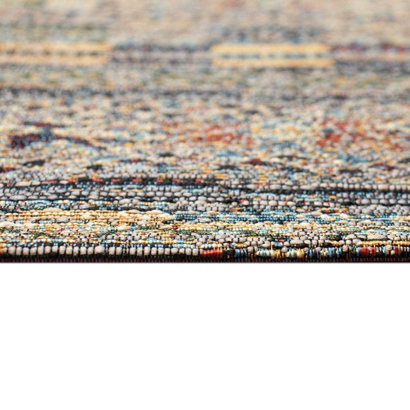 Liora Manne Marina Stripe Indoor/Outdoor Rug Black 7'10" x 9'10"