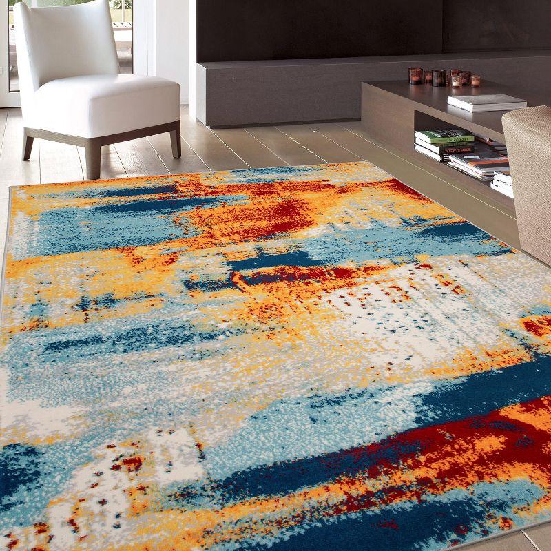 World Rug Gallery Bohemian Abstract Modern Area Rug