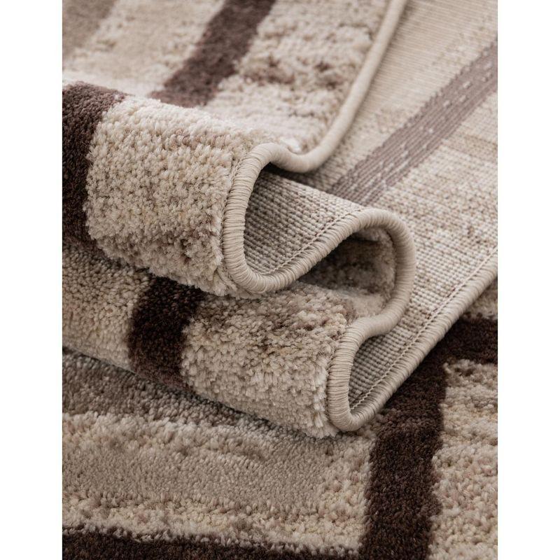 Unique Loom Oasis Collection Area Rug - Fountain (6'  Octagon Brown/Beige)