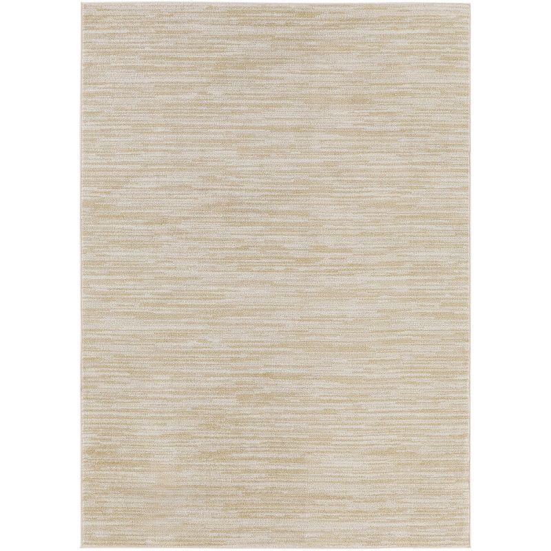 Nourison Essentials Easy Care Indoor Outdoor Area Rug - Ivory Gold 4' x 6'