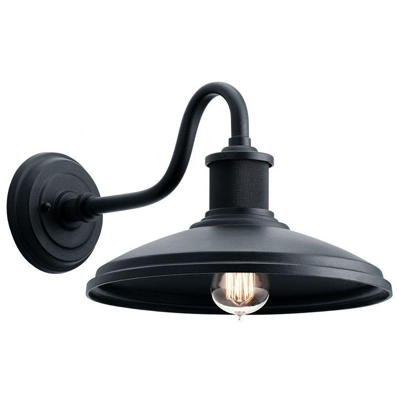 Allenbury 12" Textured Black Outdoor Wall Light