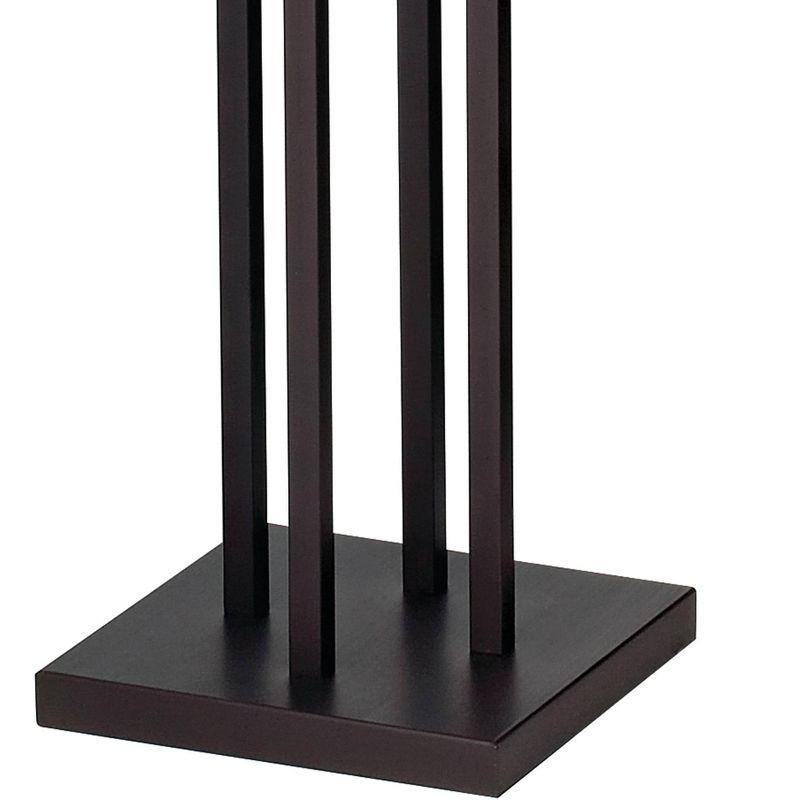 Franklin Iron Works Light Tree Rustic Torchiere Floor Lamp 72 1/2" Tall Bronze Iron 4-Light White Glass Shade Living Room Bedroom Office House Home