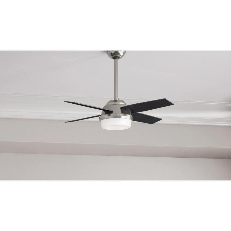 Dempsey 44" Fresh White LED Ceiling Fan with Remote and Reversible Blades