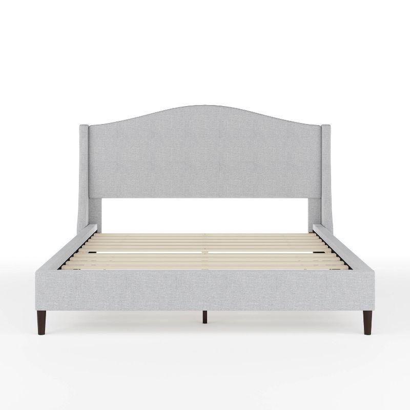 Martha Stewart Martha Stewart Amelia Upholstered Platform Bed With Curved Headboard