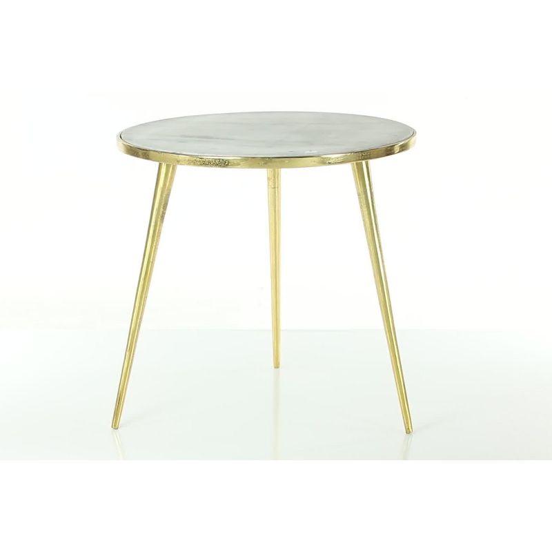 Contemporary Marble Accent Table Gold - Olivia & May: Indoor Use, Splayed Legs, Modern Style