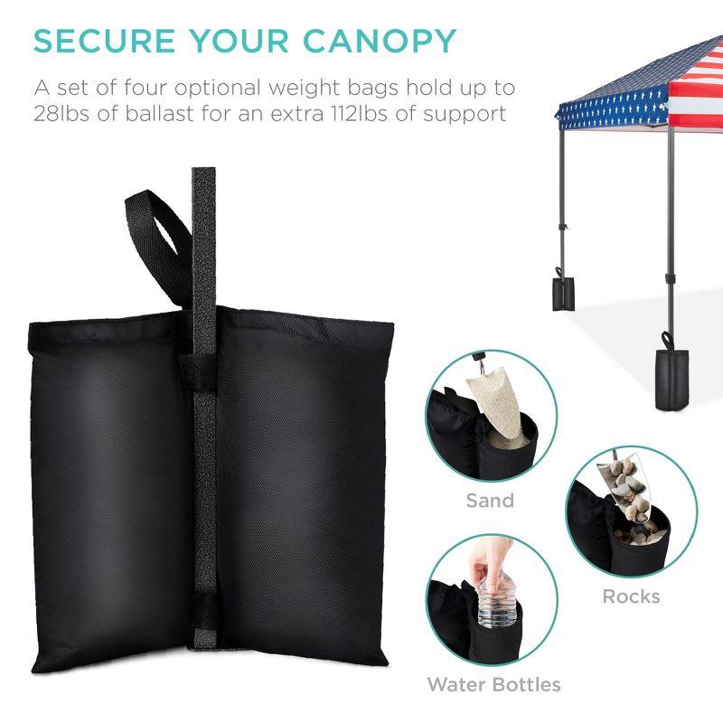 Best Choice Products 8x8ft Easy Setup Pop Up Canopy w/ 1-Button Setup, Wheeled Case, 4 Weight Bags