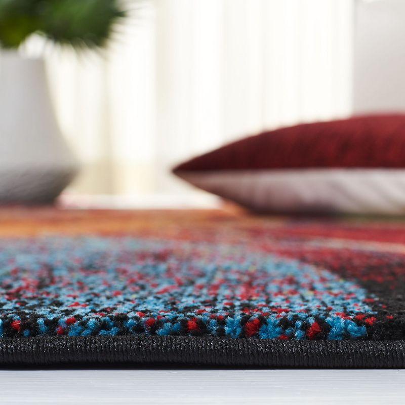 Glacier GLA126 Power Loomed Indoor Runner - Red/Green - 2'3"x18' - Safavieh