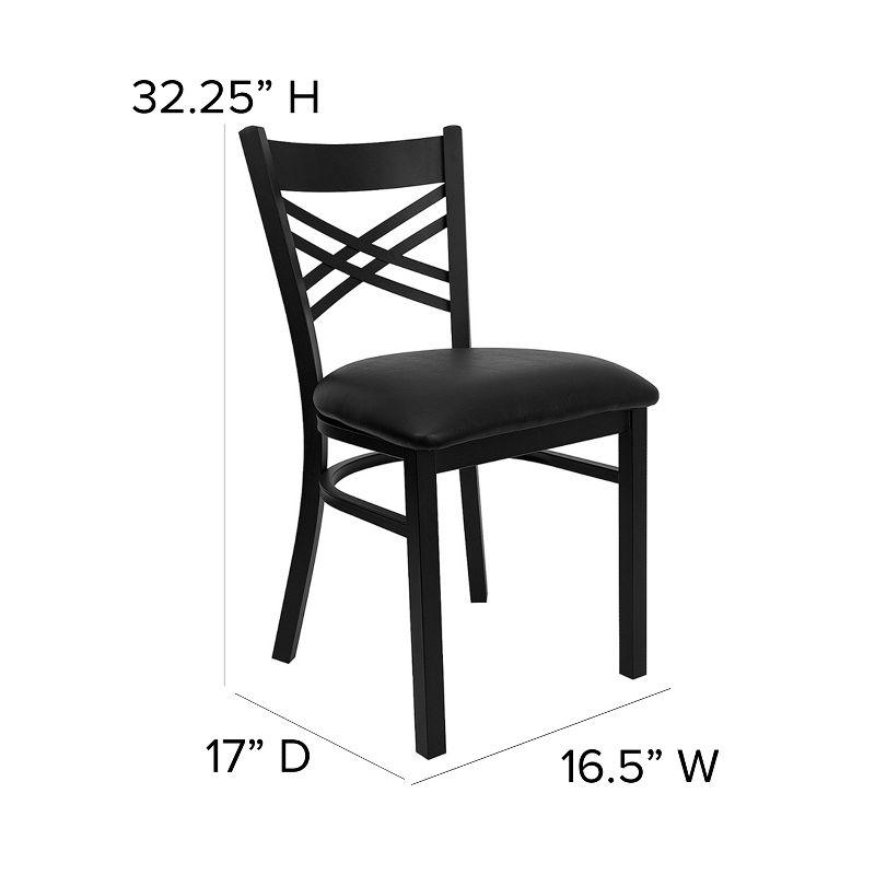 Flash Furniture Black ''X'' Back Metal Restaurant Chair