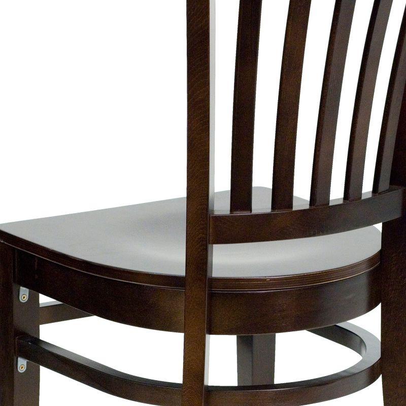 Classic Windsor High Slat Back Walnut Wood Side Chair