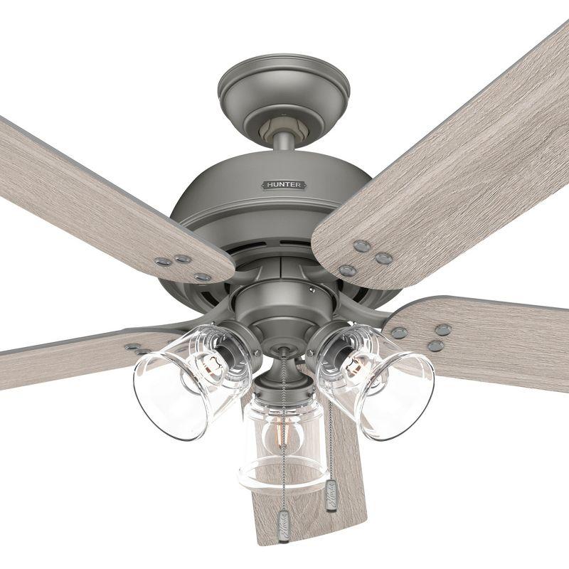 52" Shady Grove Ceiling Fan with Light Kit and Pull Chain (Includes LED Light Bulb) - Hunter Fan