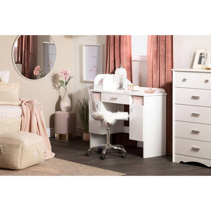 Tiara Kids' Makeup Desk Pure White - South Shore