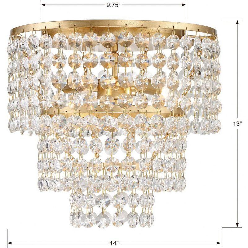 Crystorama Lighting Gabrielle 3 - Light Flush Mount in  Antique Gold