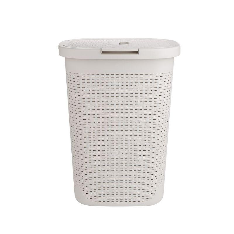 Mind Reader 60 Liter Laundry Basket, Ivory