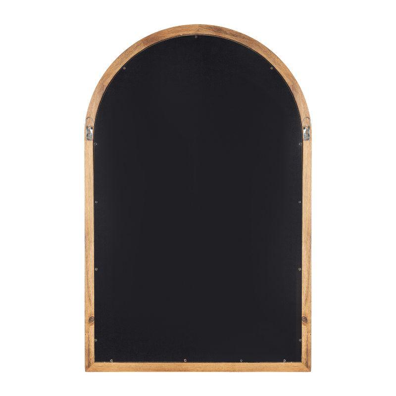 24"x36" Hatherleigh Arch Wood Wall Mirror Rustic Brown - Kate & Laurel All Things Decor