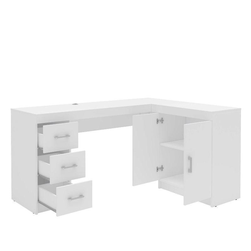 Mayne Corner Desk White - Polifurniture