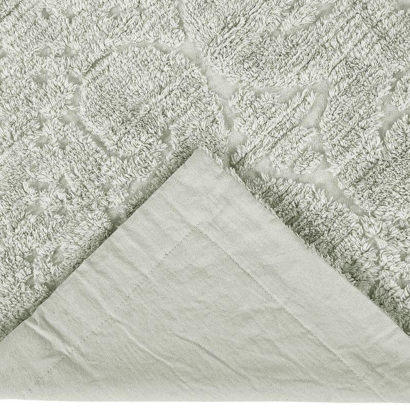 Ashton Collection Chenille Bedspread Set, 100% Cotton Machine Washable Bedding Set, Soft & Breathable Medallion Design Coverlet with Sham, Luxurious All Season Comfort