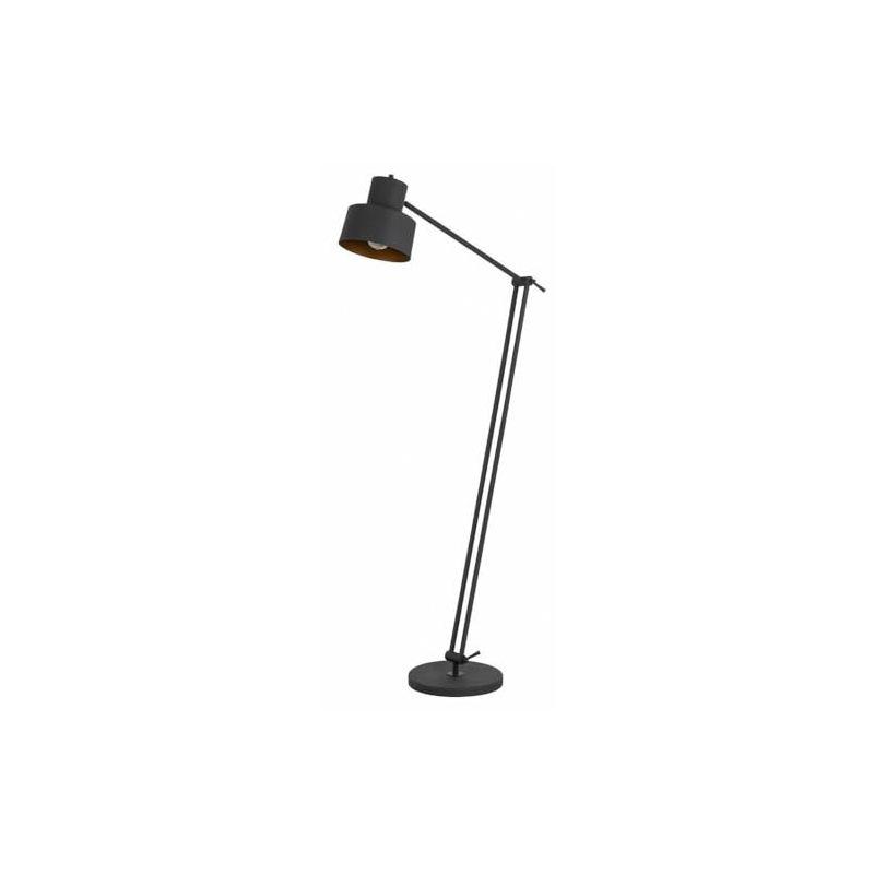 Cal Lighting 60W Davidson metal floor lamp with weighted base, adjustable upper and lower arms. On off socket switch