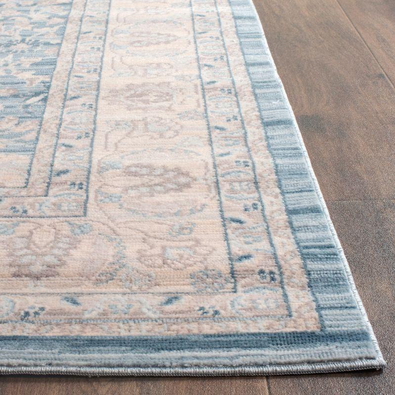 Elysian Blue & Grey 8' x 10' Hand-knotted Synthetic Area Rug