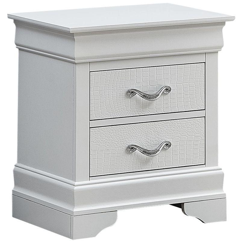 Passion Furniture Lorana 2-Drawer Nightstand (24 in. H x 21 in. W x 16 in. D)