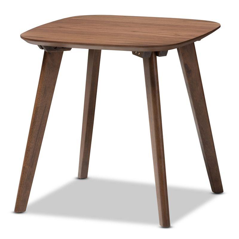 Dahlia 24" Square Walnut Wood Mid-Century Modern End Table