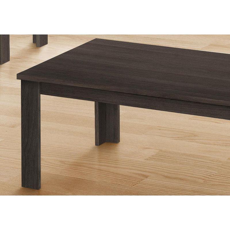 Monarch Specialties Table Set 3Pcs Set Coffee End Side Accent Living Room Laminate Brown Transitional