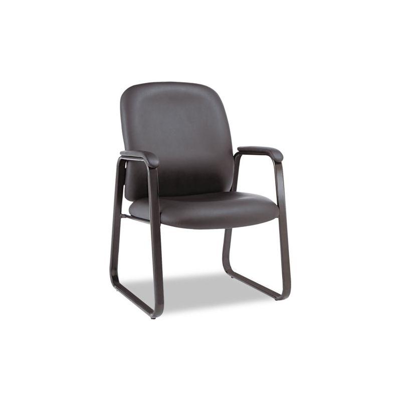 Genaro Series Leather Seat Waiting Room Chair with Metal Frame