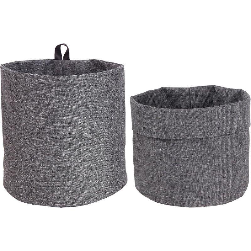 Bigso Soft Hang Around Small Hanging Storage Basket for Wall & Closet - 6.7" x 6.7"