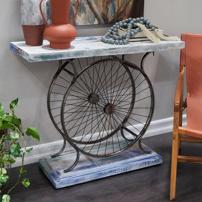 Rustic Console Table Brown - Olivia & May: Sturdy Iron Frame, No Assembly Required, Indoor Use