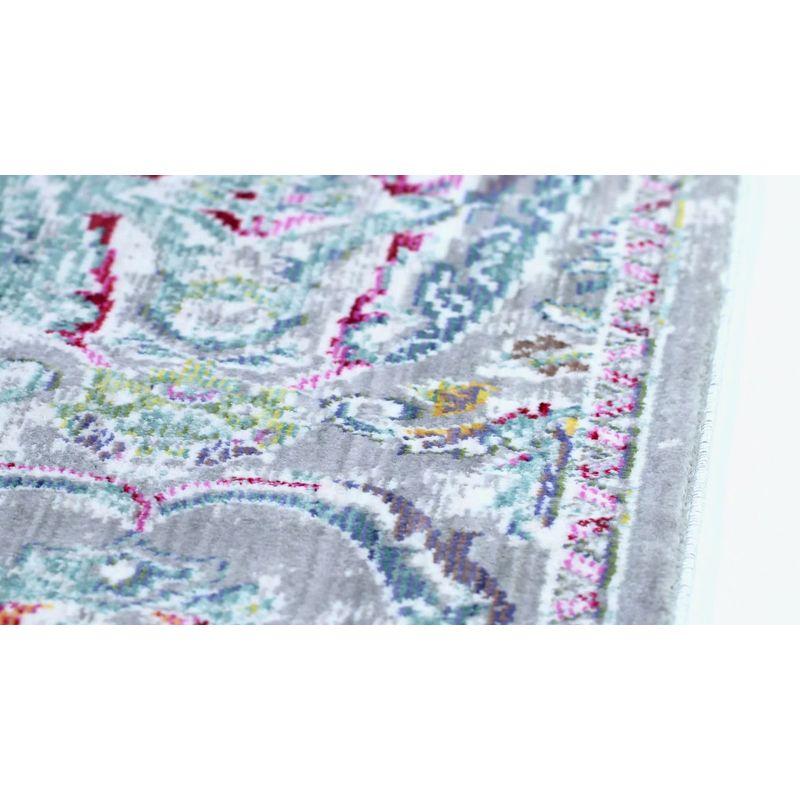 Mystique MYS925 Power Loomed Area Rug Grey / Multi 6' X 9' - Safavieh.