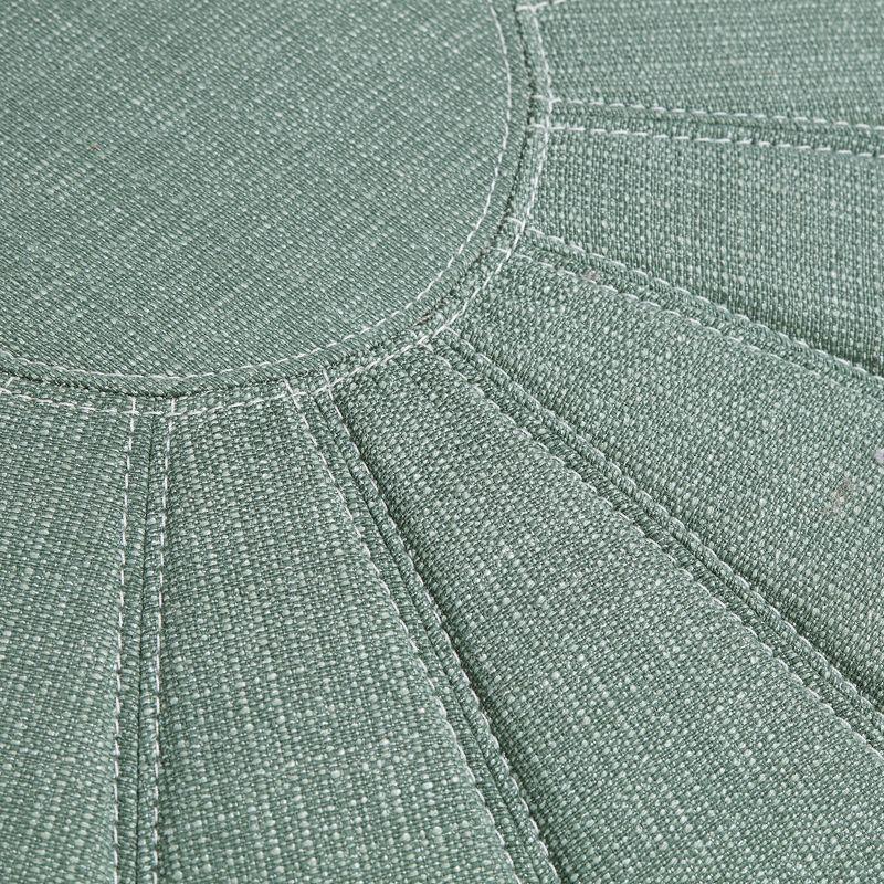 Avery Round Pouf Ottoman Seafoam